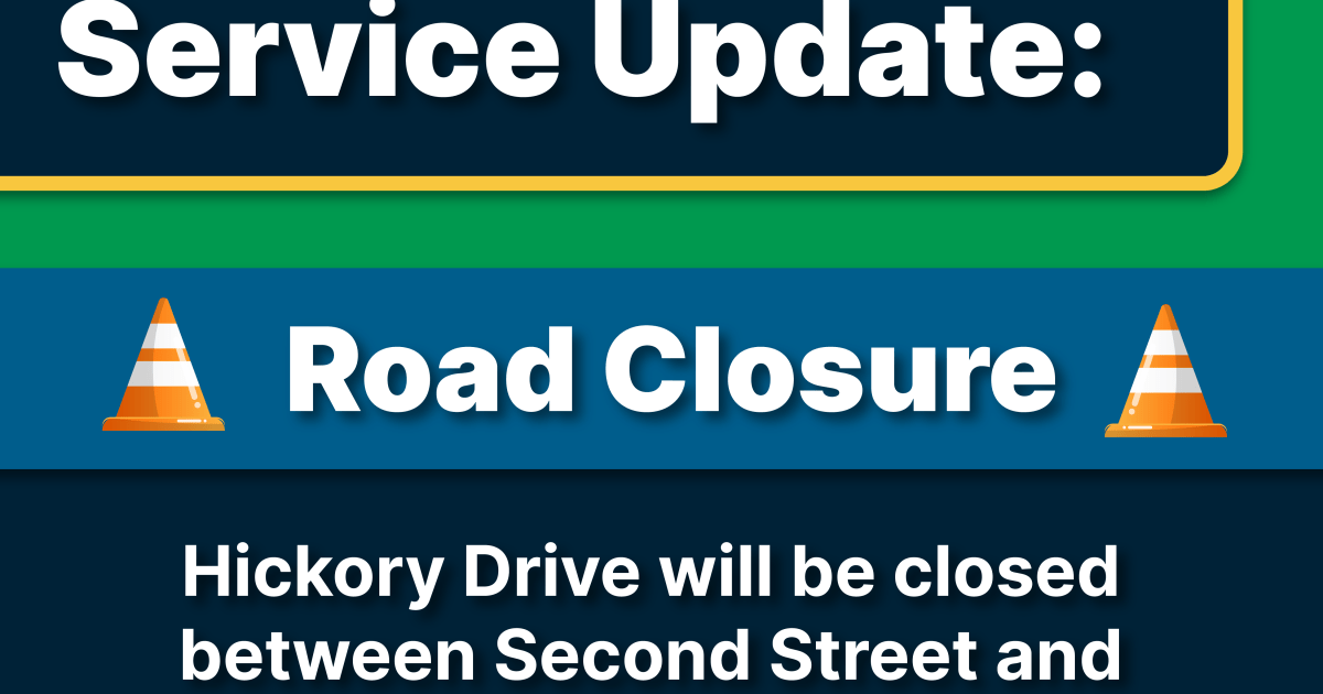 Road Closure Hickory Drive Middlesex County